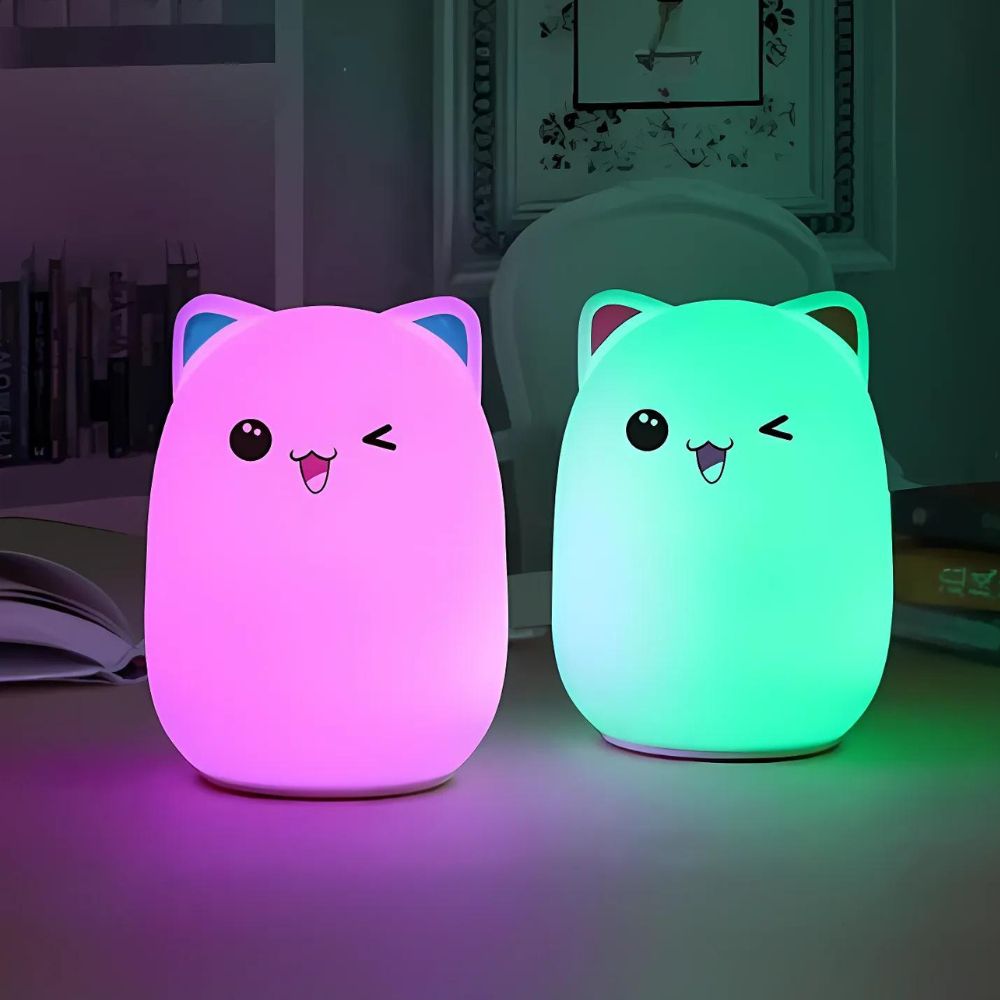 Veilleuse rechargeable <br> Pacha le chat