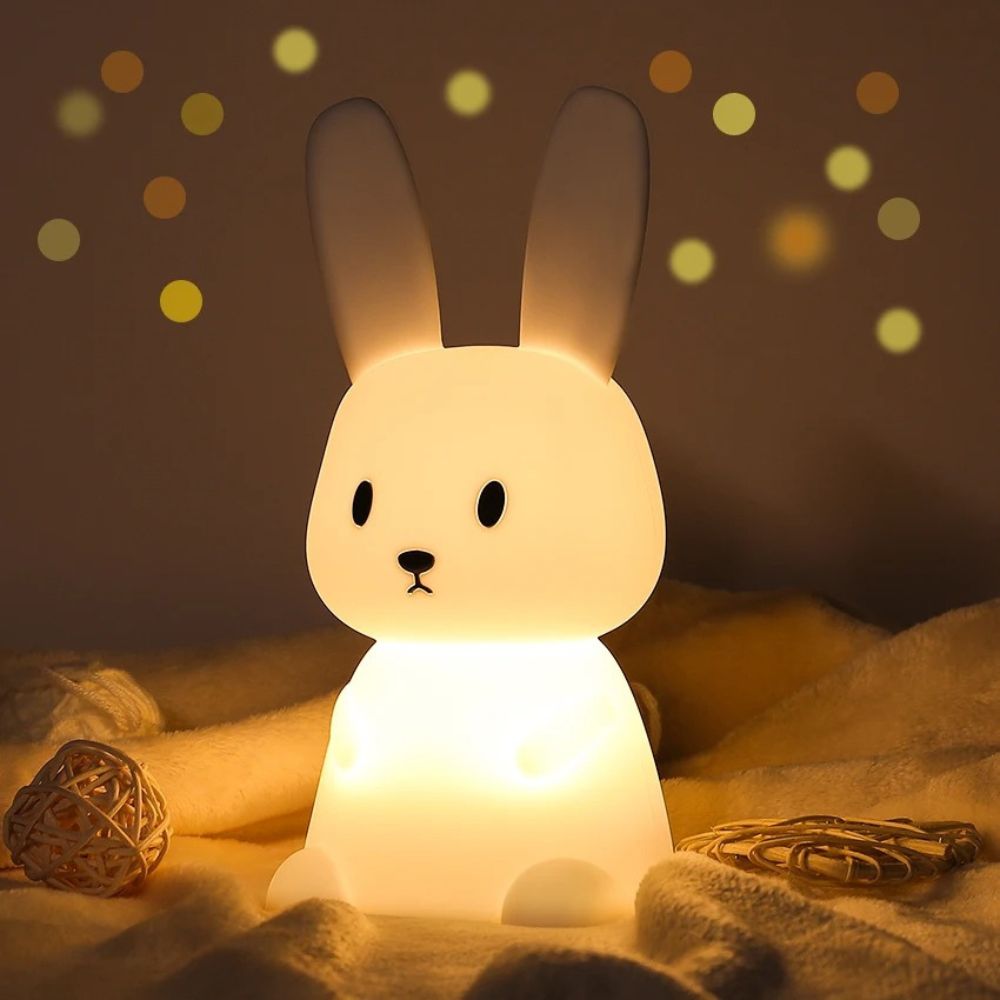 Veilleuse lapin <br> Pompon lumineux