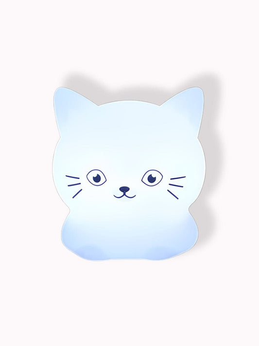Veilleuse chat en silicone 9 couleurs / Blanc