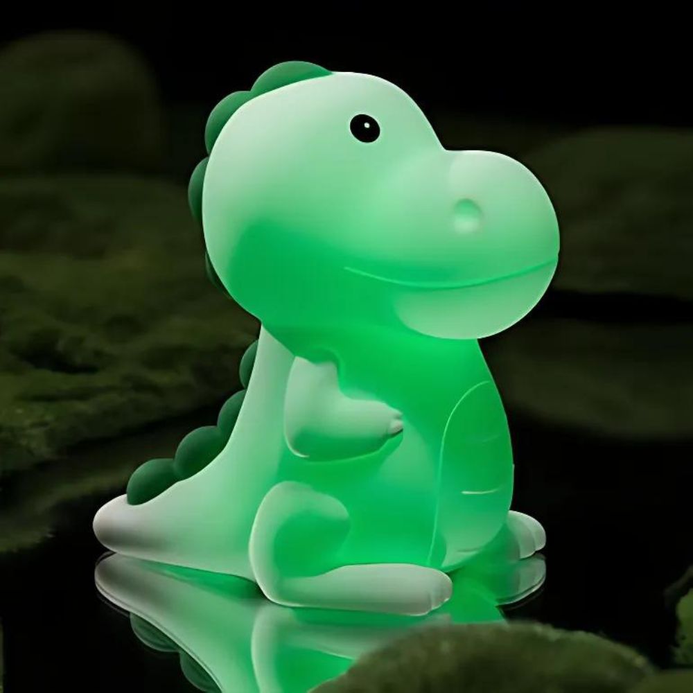 Veilleuse dinosaure rechargeable | Douceur préhistorique Blanc