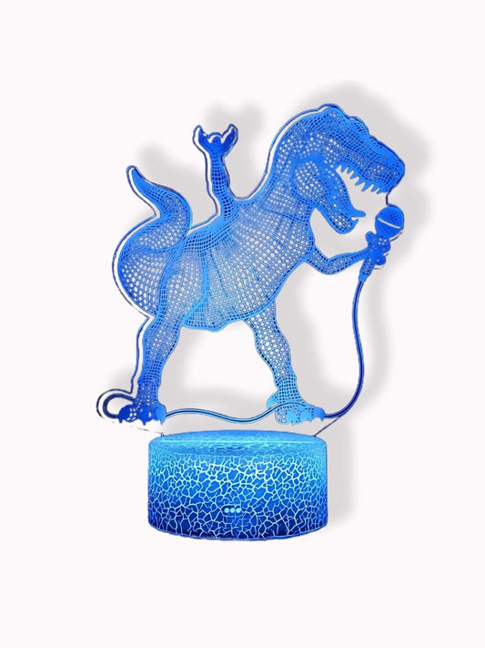 Veilleuse dinosaure T-Rex Chanteur 3D | Une touche féerique dans la chambre 7 couleurs