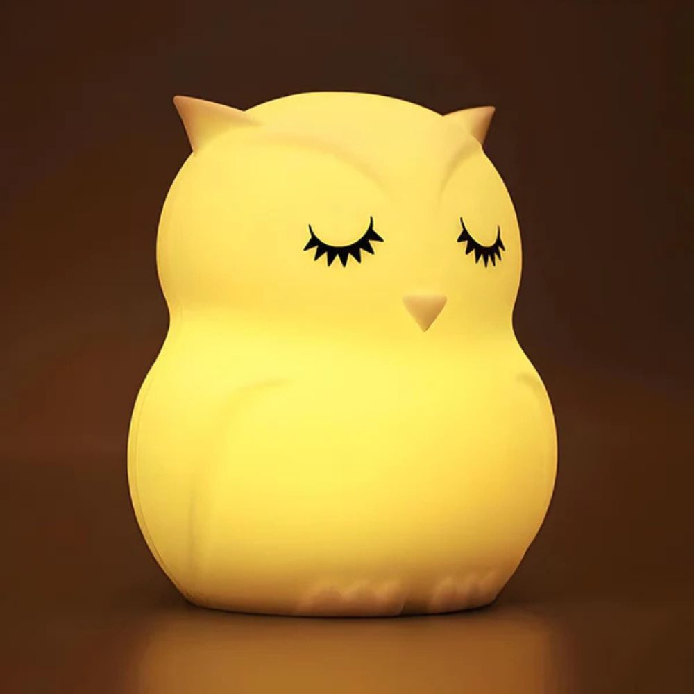 Veilleuse hibou | Parfaite pour nuits paisibles 9 couleurs / Blanc