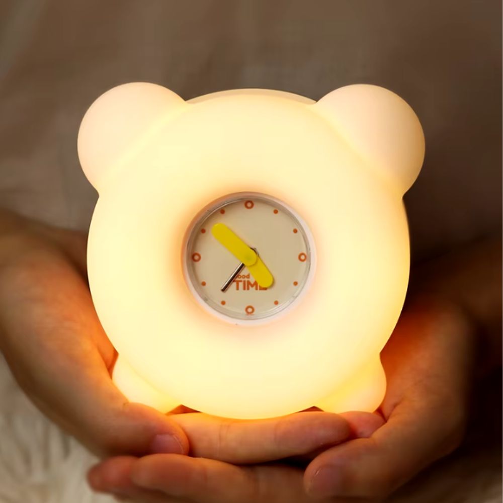 Veilleuse horloge | Réveillez votre enfant en douceur Blanc