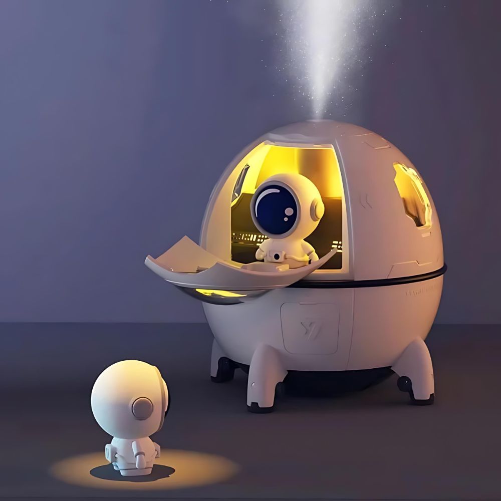 Veilleuse humidificateur avec un astronaute à son bord | Caractéristiques