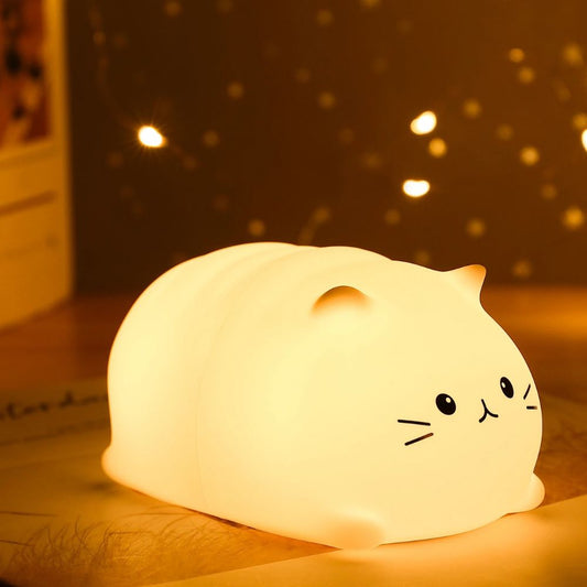 Veilleuse lampe chat | Douce Nuit pour Vos Petits Blanc