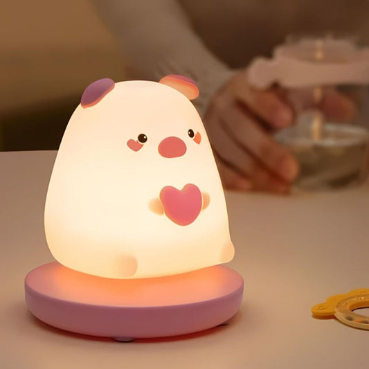 Veilleuse lampe cochon | Apportez du réconfort à votre petit Blanc et Rose