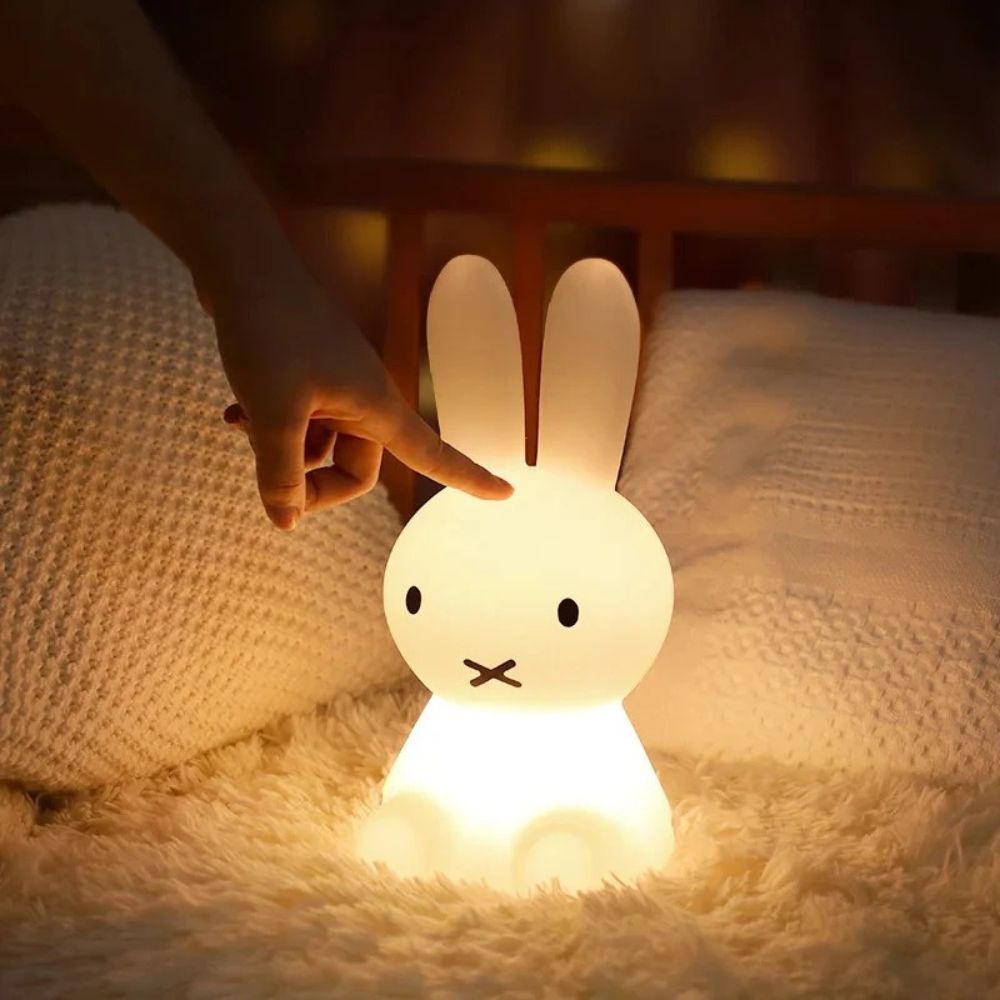 Veilleuse lampe lapin | Émerveillez vos petits  
 Blanc