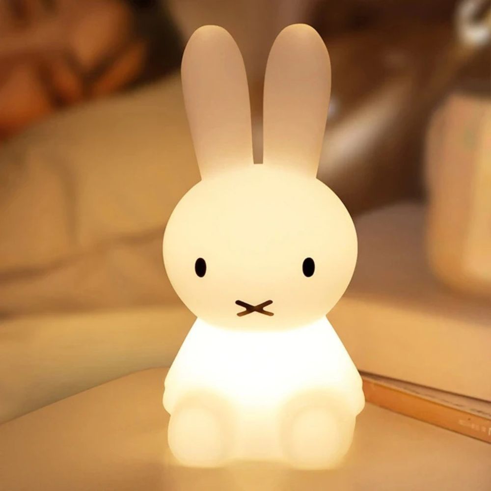 Veilleuse lampe lapin | Émerveillez vos petits  
 Blanc