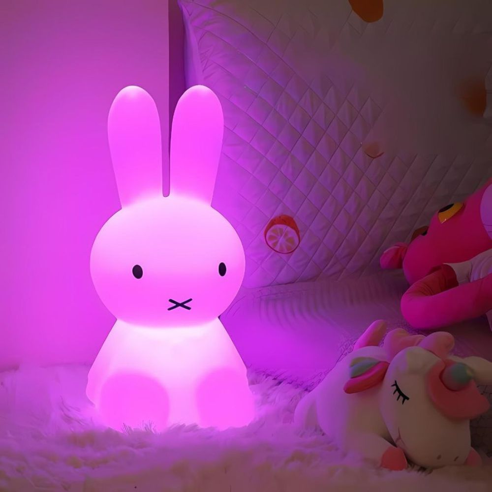 Veilleuse lampe lapin | Émerveillez vos petits  
 Blanc