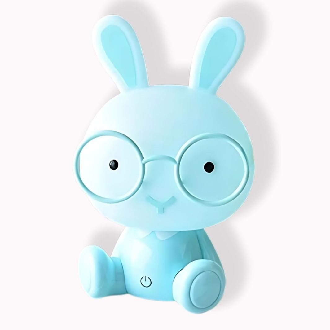 Veilleuse lapin à lunettes | Offrez à votre bambin des nuits paisibles Bleu