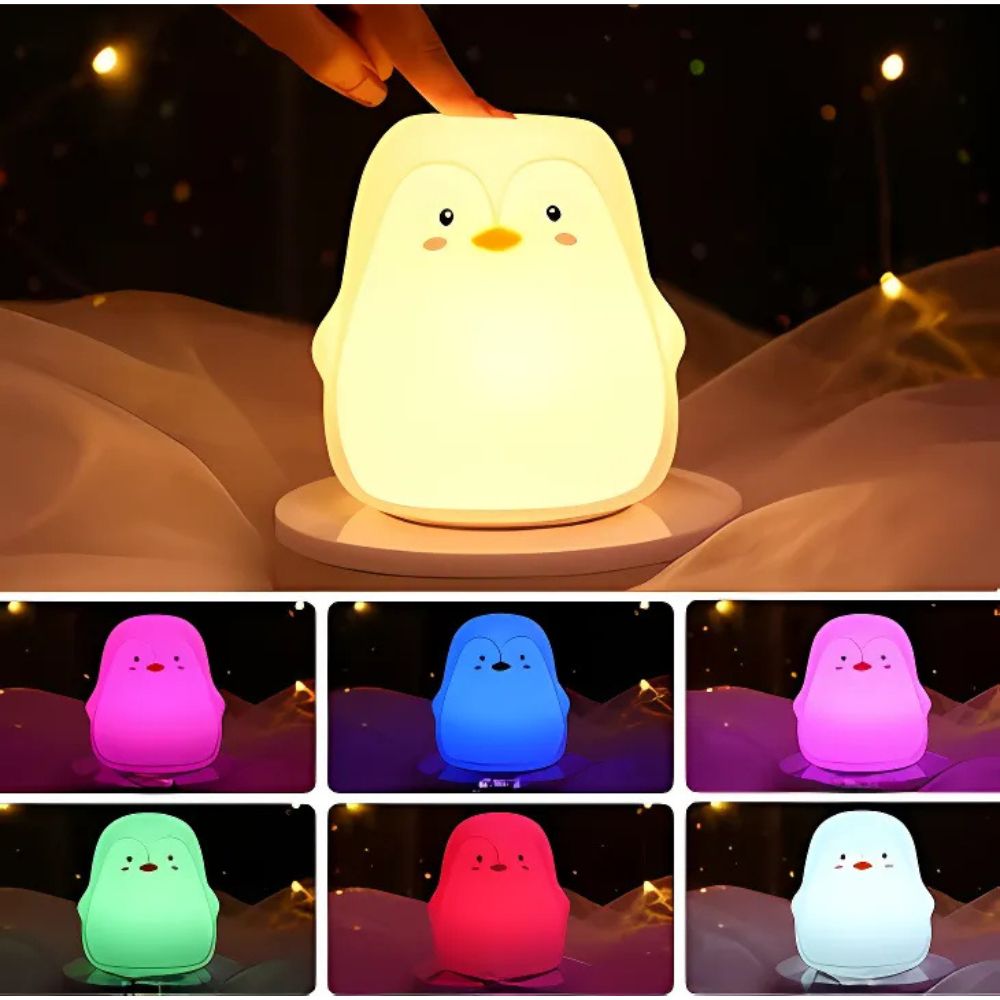 Veilleuse pingouin | Pratique et rassurante Blanc