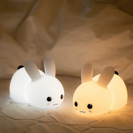 Veilleuse silicone Crispy le lapin | Douce lueur lapine