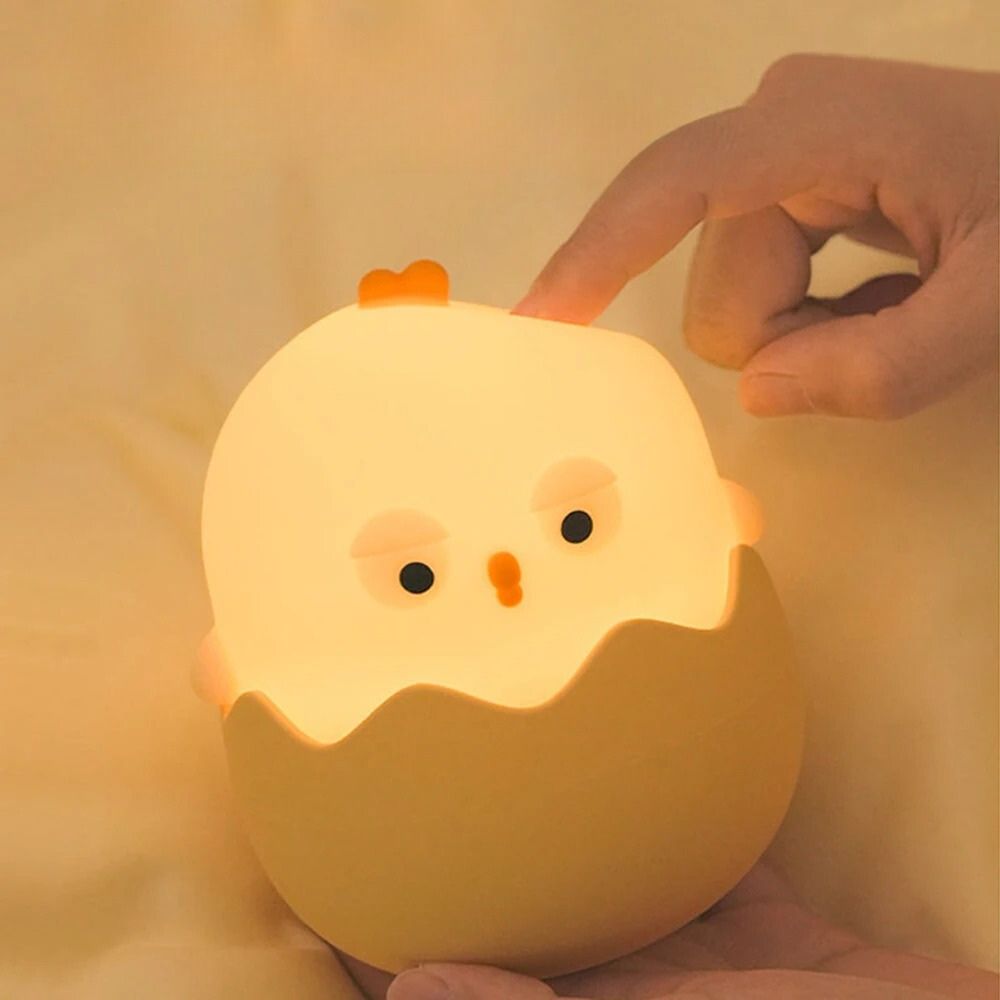 Veilleuse silicone pour bébé | Mignon et adorable poussin Jaune