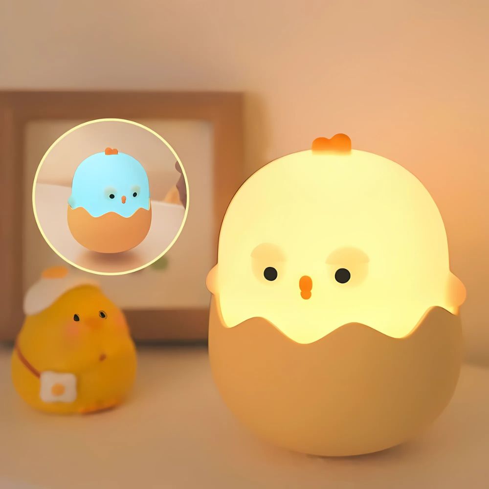 Veilleuse silicone pour bébé | Mignon et adorable poussin Jaune